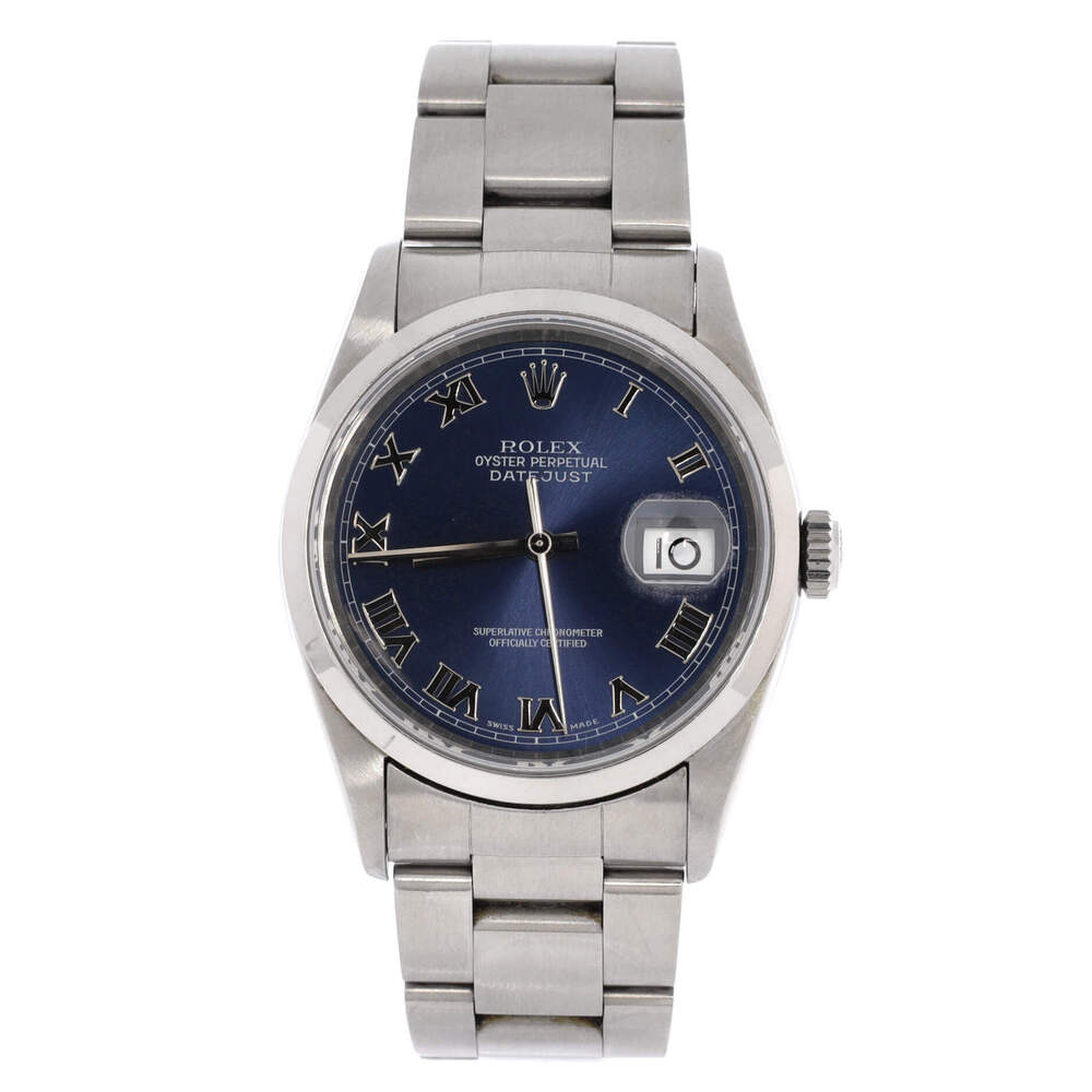 Rolex 36 Oyster Perpetual Datejust Automatic Watch Stainless Steel